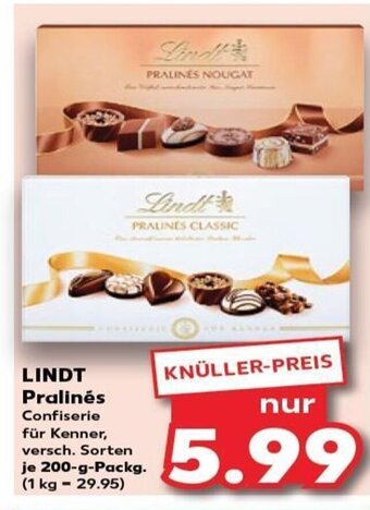 Kaufland DE LINDT Pralinés tilbud