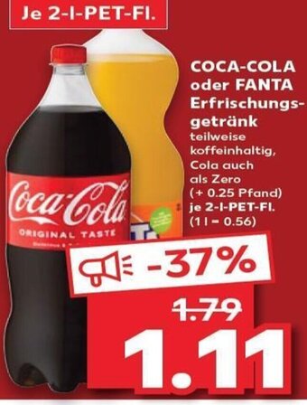 Kaufland DE COCA-COLA oder FANTA Erfrischungs-getränk tilbud