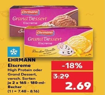 Kaufland EHRMANN Eiscreme tilbud