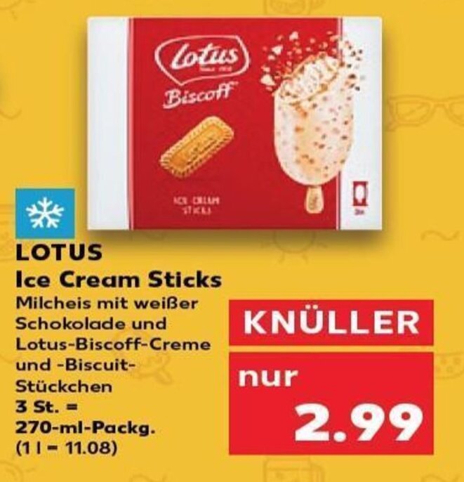 LOTUS Ice Cream Sticks tilbud hos Kaufland