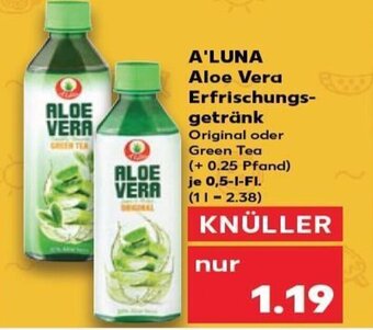 Kaufland DE A'LUNA Aloe Vera Erfrischungs-getränk tilbud