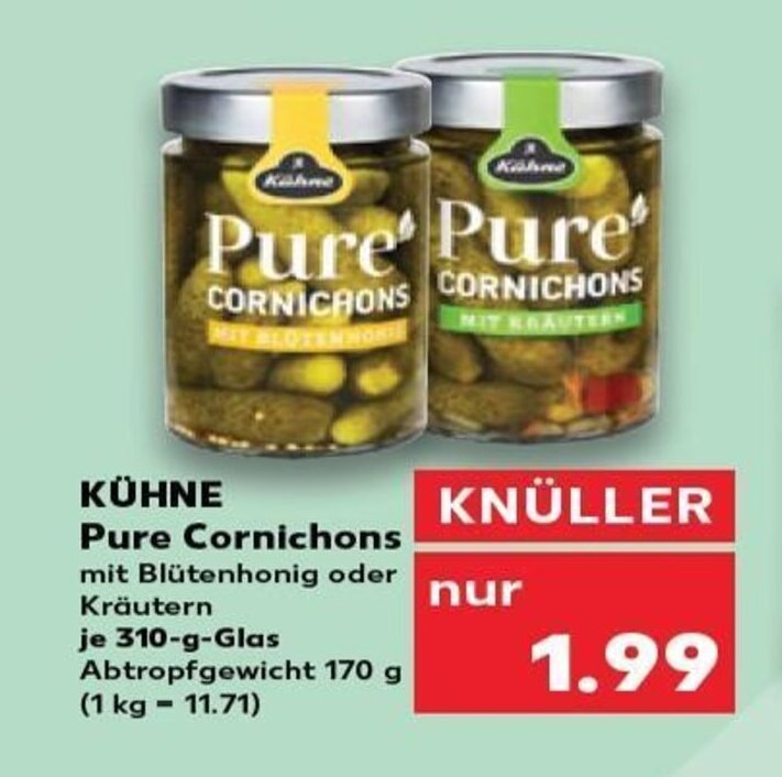 KÜHNE Pure Cornichons tilbud hos Kaufland