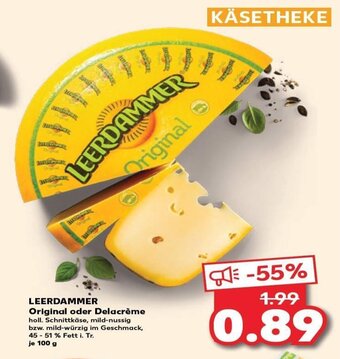 Kaufland LEERDAMMER Original oder Delacrème tilbud