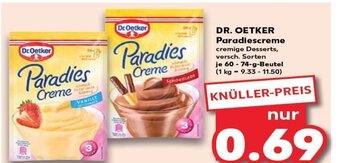 Kaufland DR. OETKER Paradiescreme tilbud