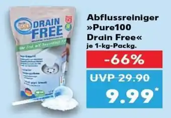 Kaufland Abflussreiniger >>Pure100 Drain Free<< tilbud