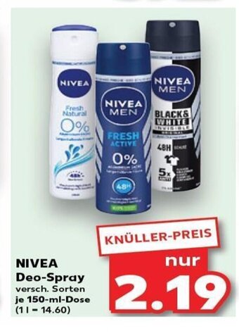 Kaufland NIVEA Deo-Spray tilbud