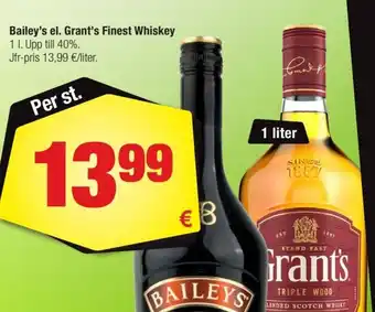 Calle Bailey's el. Grant's Finest Whiskey tilbud