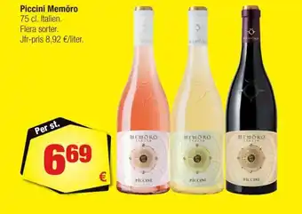 Calle Piccini Memoro 75 cl. Italien. tilbud