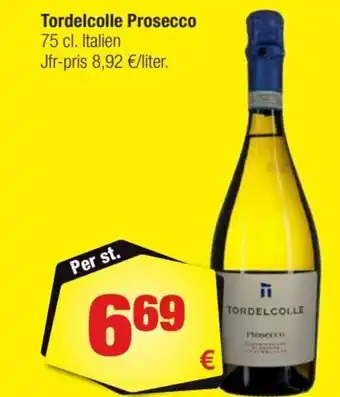 Calle Tordelcolle Prosecco 75 cl. Italien tilbud