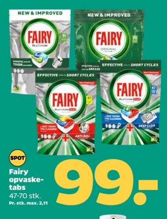 Netto Fairy maskinopvask-tabs tilbud