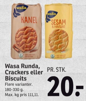 SPAR Wasa knækbrød tilbud