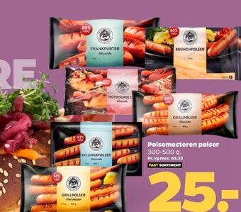 Netto Pølsemesteren hotdogpølser tilbud