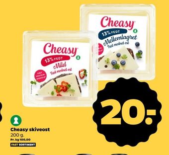 Netto Cheasy skiveost 13% mild tilbud