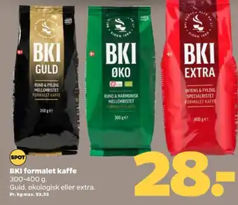 Netto Bki kaffe formalet tilbud
