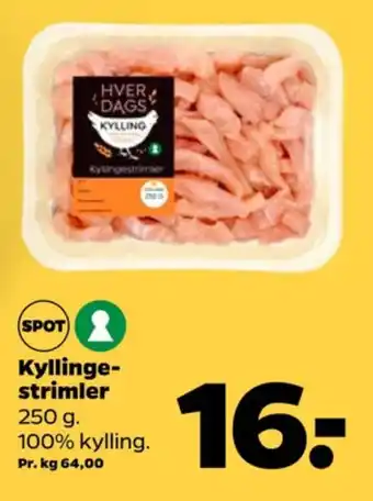 Netto Hverdags kyllingestrimler tilbud
