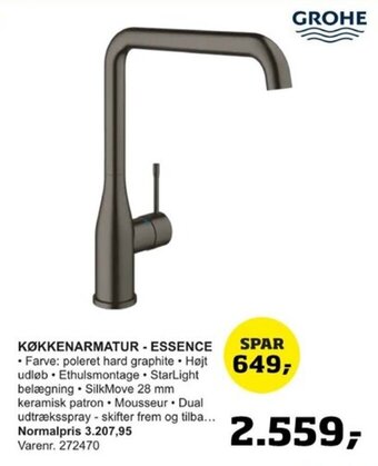 Bygma KØKKENARMATUR - ESSENCE tilbud