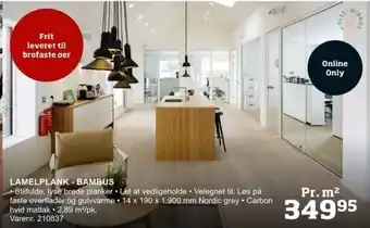 Bygma LAMELPLANK - BAMBUS tilbud