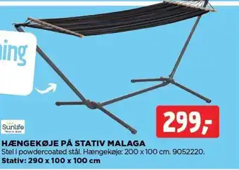 HÆNGEKØJE PÅ STATIV MALAGA