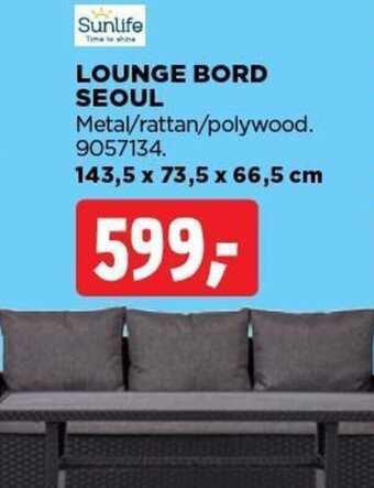 jem & fix LOUNGE BORD SEOUL tilbud