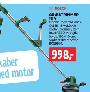 jem & fix BOSCH GRÆSTRIMMER 18V tilbud