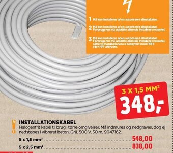 jem & fix INSTALLATIONSKABEL tilbud