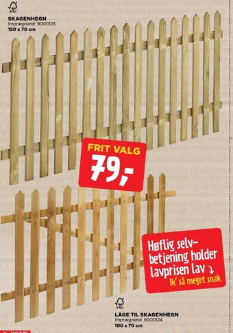 Skagenhegn eller låge til skagenhegn