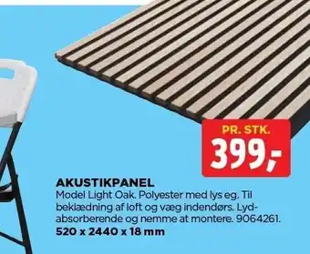 jem & fix Akustikpanel 520 x 2440 x 18 mm tilbud