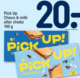 REMA 1000 Pick Up Choco & milk eller choko 140 g tilbud
