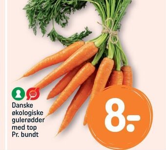 REMA 1000 Danske økologiske gulerødder med top Pr. bundt tilbud