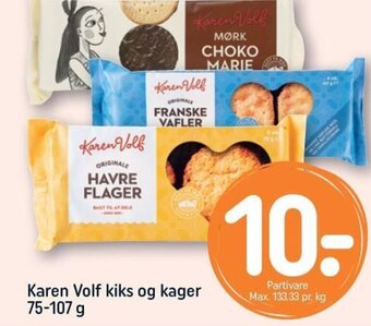 REMA 1000 Karen Volf kiks og kager 75-107 g tilbud