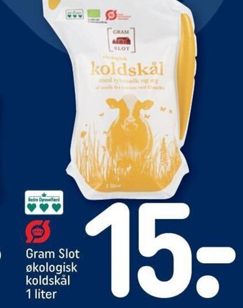 REMA 1000 Gram Slot økologisk koldskål 1 liter tilbud