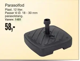 Harald Nyborg Parasolfod Plast. 12 liter. tilbud