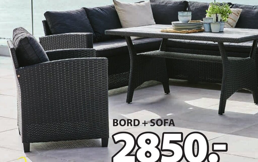 ULLEHUSE BORD + SOFA tilbud hos JYSK