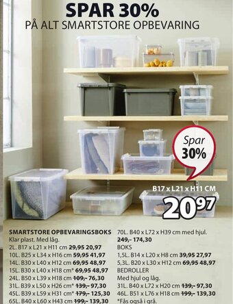 JYSK SMARTSTORE OPBEVARINGSBOKS tilbud