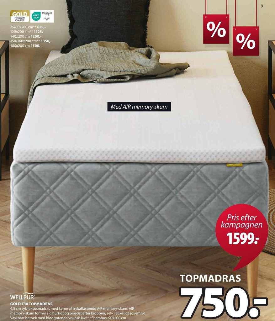 GOLD T30 TOPMADRAS tilbud hos JYSK