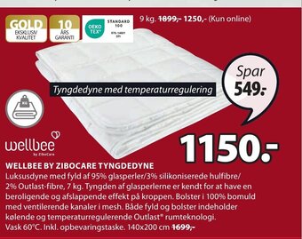 JYSK WELLBEE BY ZIBOCARE TYNGDEDYNE tilbud