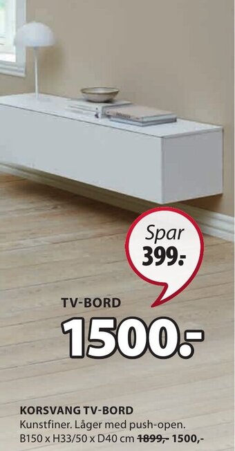 JYSK KORSVANG TV-BORD tilbud