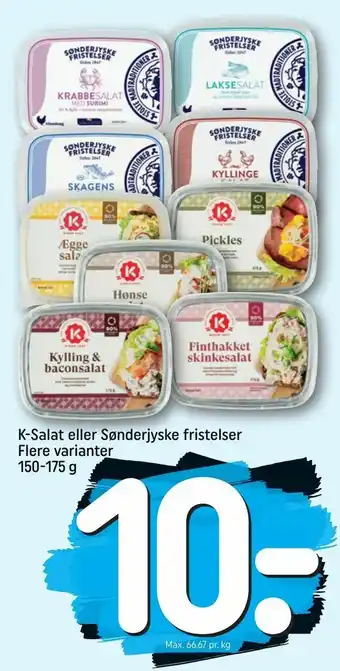 REMA 1000 K-Salat eller Sønderjyske fristelser tilbud