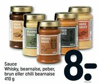 Sauce Whisky, bearnaise, peber, brun eller chili bearnaise