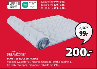 JYSK PLUS T25 RULLEMADRAS tilbud