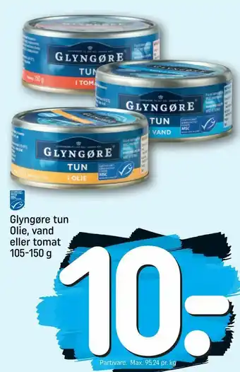 REMA 1000 Glyngøre tun Olie, vand eller tomat tilbud