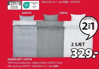 JYSK SENGESÆT I SATIN tilbud