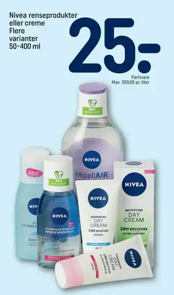 Nivea renseprodukter eller creme