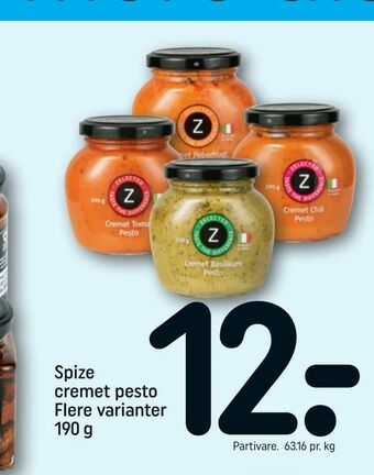 REMA 1000 Spize cremet pesto tilbud