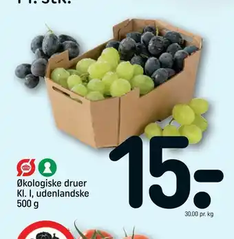REMA 1000 Økologiske druer Kl. I, udenlandske tilbud