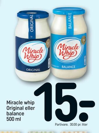 Miracle whip Original eller balance