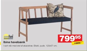 Bauhaus Sunfun havebænk tilbud