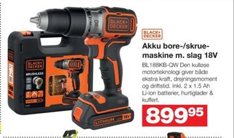 Bauhaus Black&decker bore- og skruemaskine tilbud