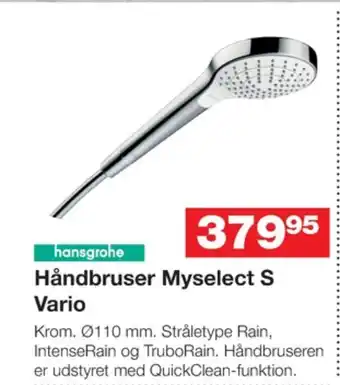 Bauhaus Hansgrohe bruserhoved tilbud