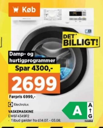 Power Electrolux vaskemaskine tilbud